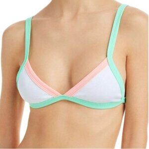 NEW Peixoto Tina Plunge Pool Bikini Top in Strawberry Mint,‎ Size XL